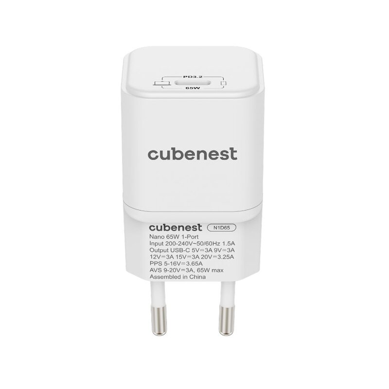 Cubenest PD GaN Nano Încărcător USB-C 65W N1D65