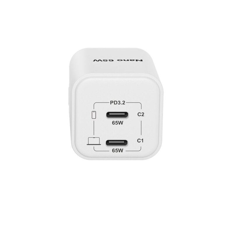 Cubenest PD GaN Nano Încărcător 2xUSB-C 65W N2D65