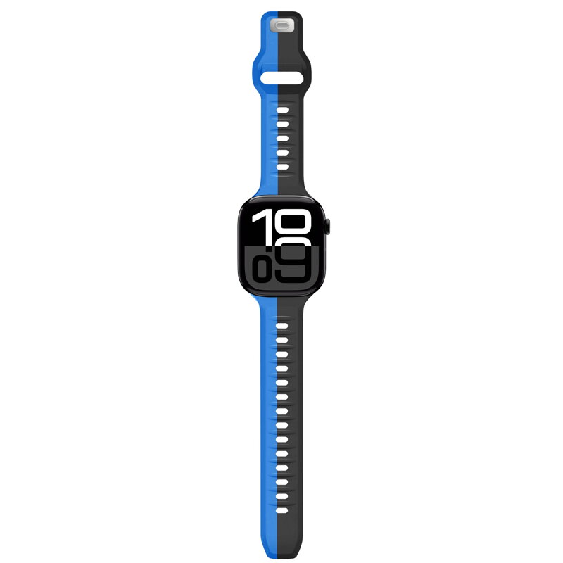 Curea Premium pentru Apple Watch Sport Negru/Albastru
