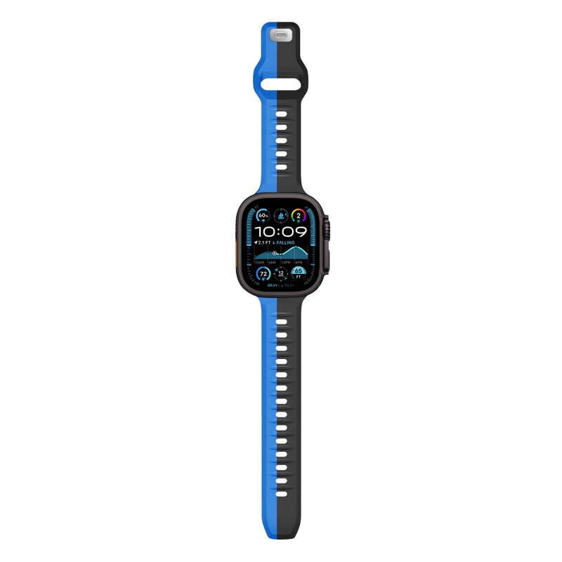 Curea Premium pentru Apple Watch Sport Negru/Albastru