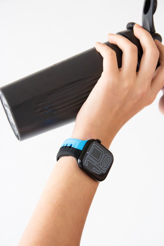 Curea Premium pentru Apple Watch Sport Negru/Albastru
