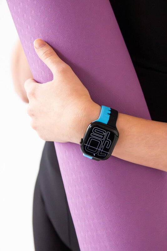 Curea Premium pentru Apple Watch Sport Negru/Albastru