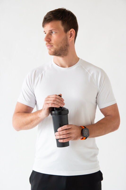 Curea Premium pentru Apple Watch Sport Negru/Portocaliu