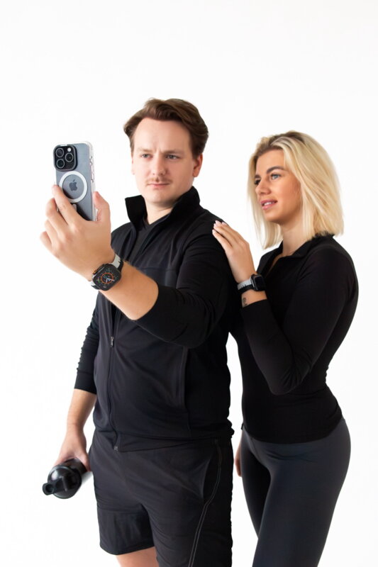 Curea Premium pentru Apple Watch Sport Negru/