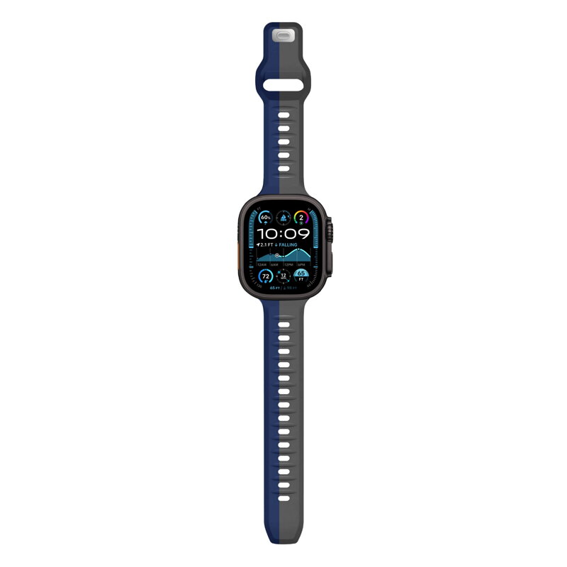 Curea Premium pentru Apple Watch Sport Gri/Albastru