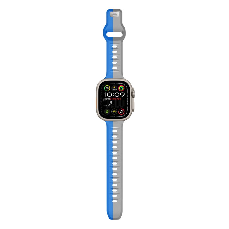 Curea Premium pentru Apple Watch Sport Albastru/Gri