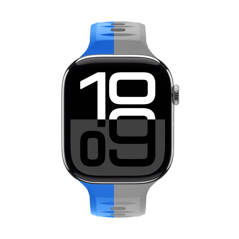 Curea Premium pentru Apple Watch Sport Albastru/Gri