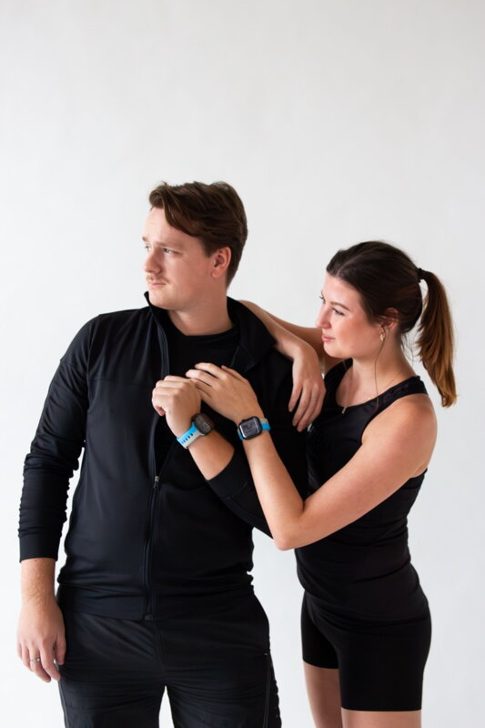 Curea Premium pentru Apple Watch Sport Albastru/Gri
