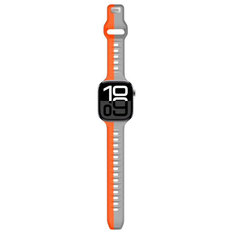 Curea Premium pentru Apple Watch Sport Portocaliu/Gri