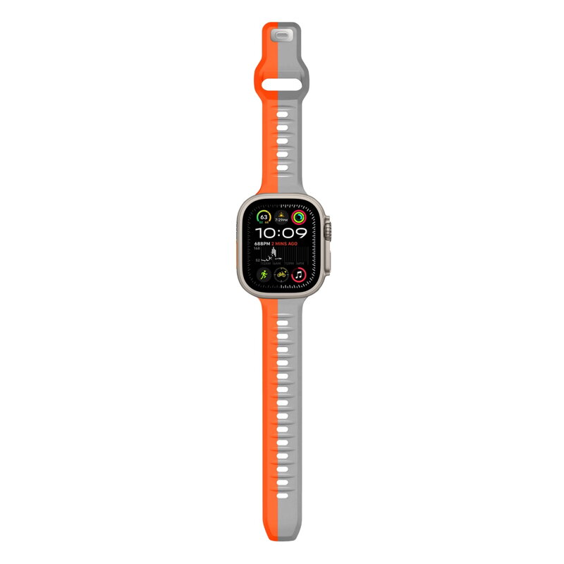 Curea Premium pentru Apple Watch Sport Portocaliu/Gri