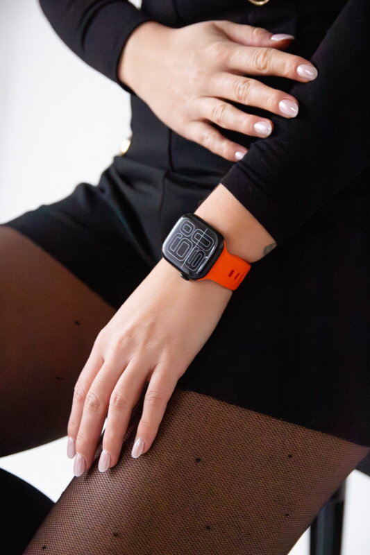 Curea Premium pentru Apple Watch Sport Portocaliu