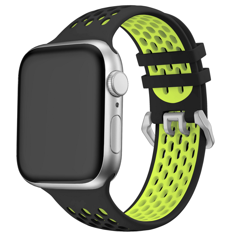 Curea Cubenest pentru Apple Watch Sport Negru/Galben