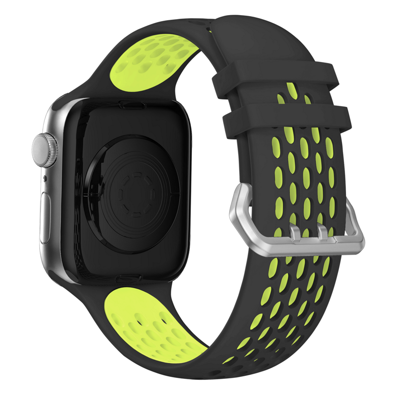 Curea Cubenest pentru Apple Watch Sport Negru/Galben
