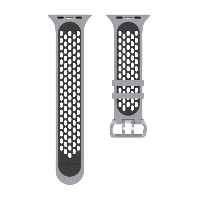 Curea Cubenest pentru Apple Watch Sport Gri/Negru