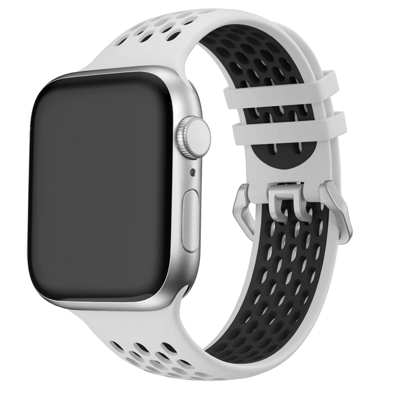 Curea Cubenest pentru Apple Watch Sport Alb/Negru