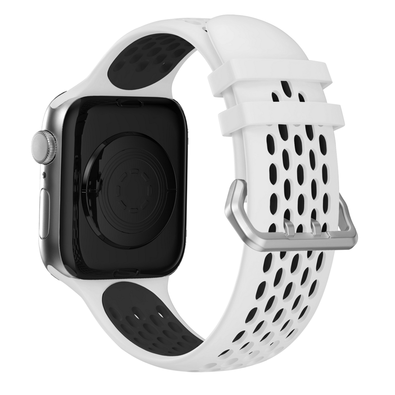 Curea Cubenest pentru Apple Watch Sport Alb/Negru