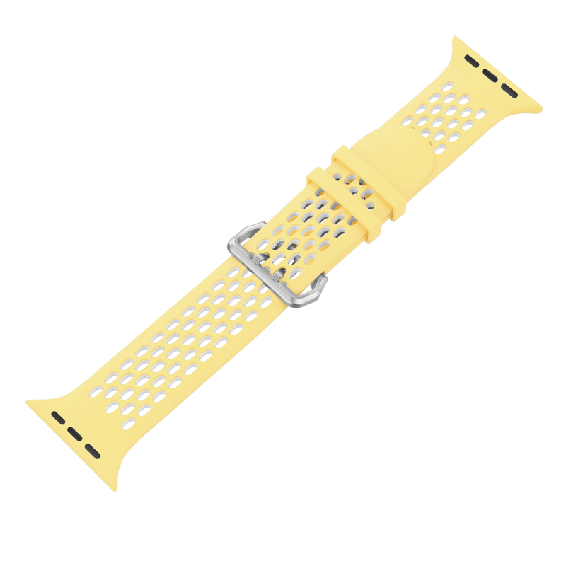 Curea Cubenest pentru Apple Watch Sport Galben/Alb
