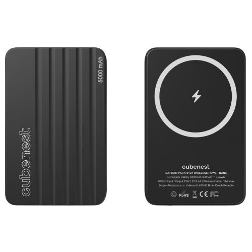 Cubenest Baterie externă 5000 mAh S1B1 negru