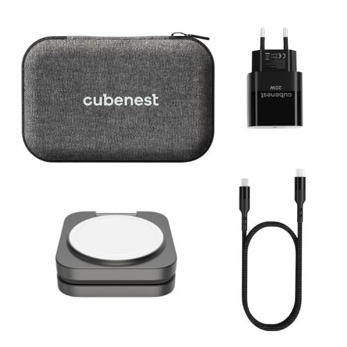 Cubenest Încărcător pliabil magnetic wireless 2 în 1 S211