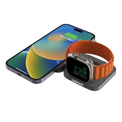 Cubenest Încărcător pliabil magnetic wireless 2 în 1 S211