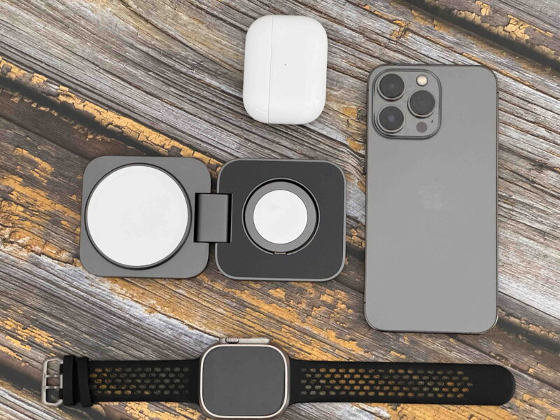 Cubenest Încărcător pliabil magnetic wireless 2 în 1 S211