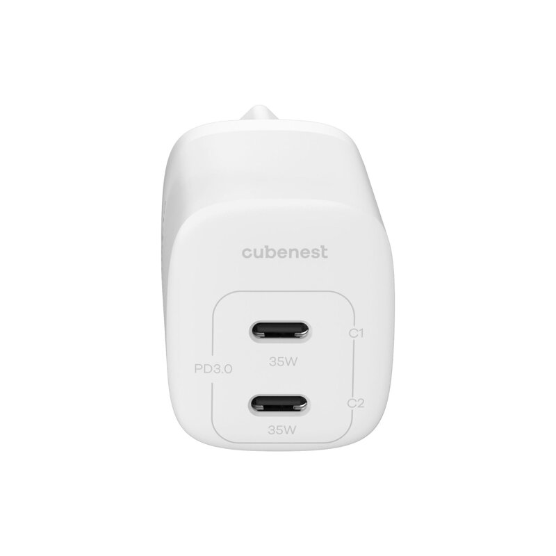 Cubenest GaN Încărcător rețea 35W S2D1 alb