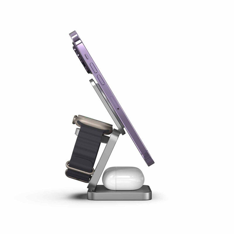 Cubenest Încărcător pliabil magnetic wireless 3 în 1 S312 Pro gri