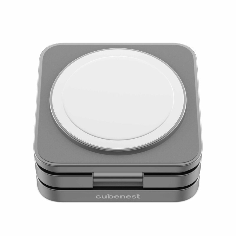 Cubenest Încărcător pliabil magnetic wireless 3 în 1 S312 Pro gri
