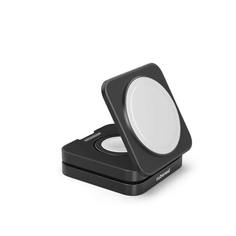 Cubenest Încărcător pliabil magnetic wireless 3 în 1 S312 Pro negru