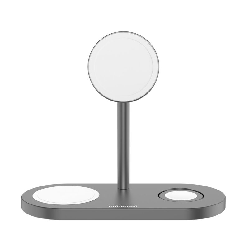 Cubenest Încărcător magnetic wireless 3 în1 S313 Pro gri