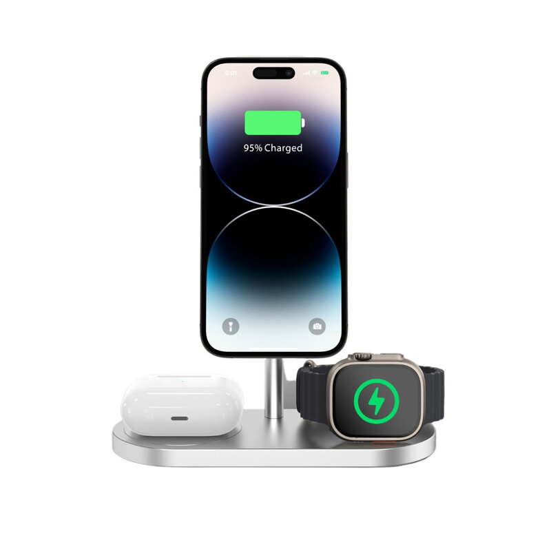 Cubenest Încărcător magnetic wireless 3 în1 S313 Pro