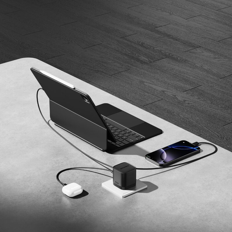 Cubenest Încărcător GaN cu cablu 65W S3D2