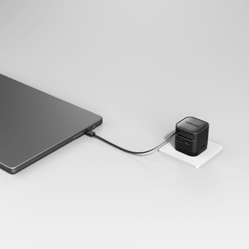 Cubenest Încărcător GaN cu cablu 65W S3D2