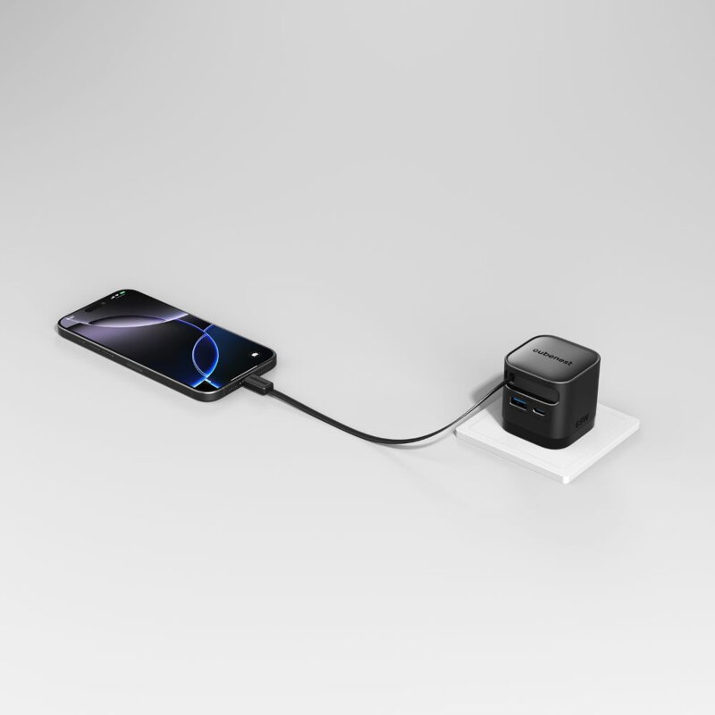 Cubenest Încărcător GaN cu cablu 65W S3D2