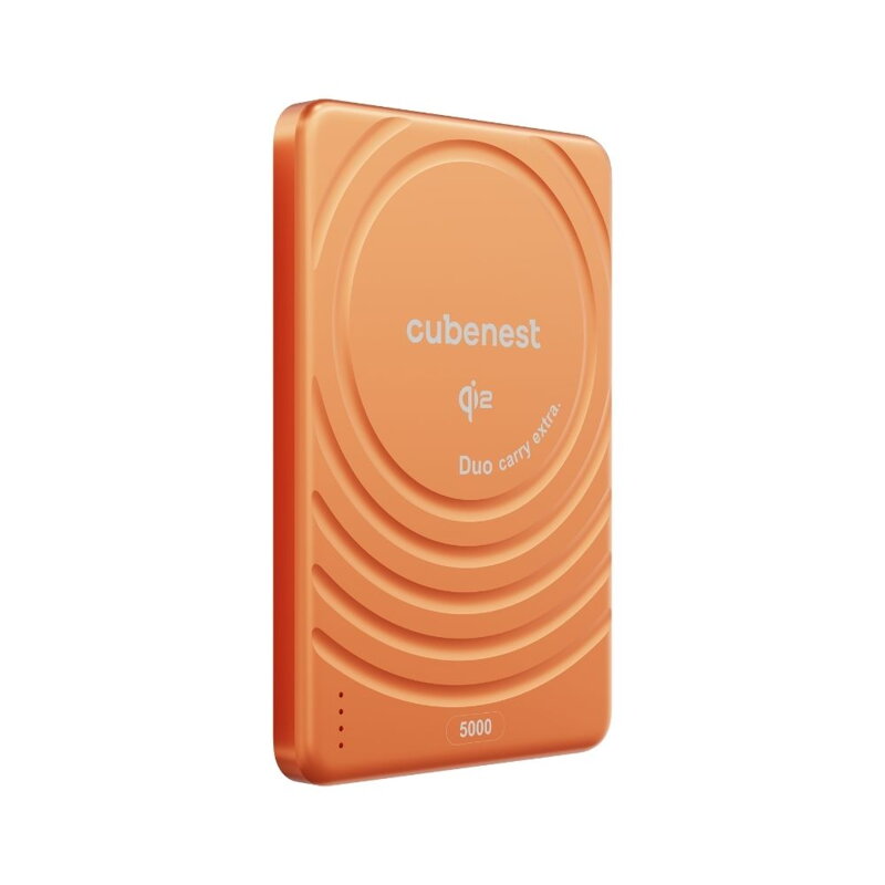 Cubenest Qi2 Baterie externă SlimDual 5000 mAh SQ1B3D portocaliu