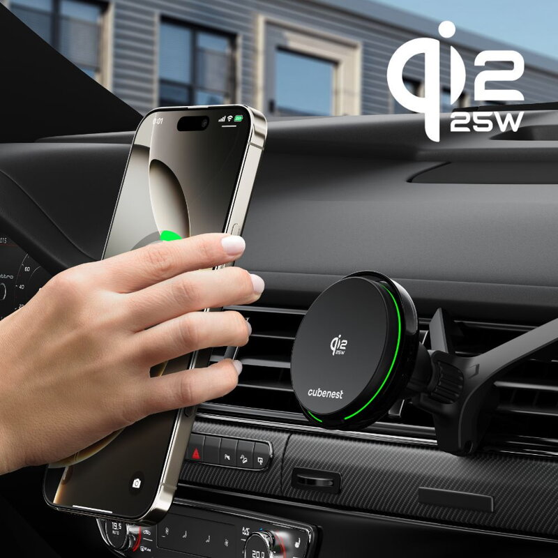 Cubenest Qi2.2 Răcire încărcător auto magnetic wireless SQ1C3
