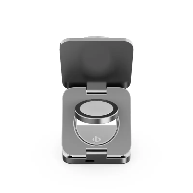 Cubenest Qi2.2 Încărcător magnetic wireless pliabil 3 în 1 SQ312 Ultra gri