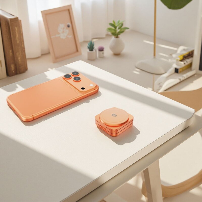 Cubenest Qi2.2 Încărcător magnetic wireless pliabil 3 în 1 SQ312 Ultra portocaliu