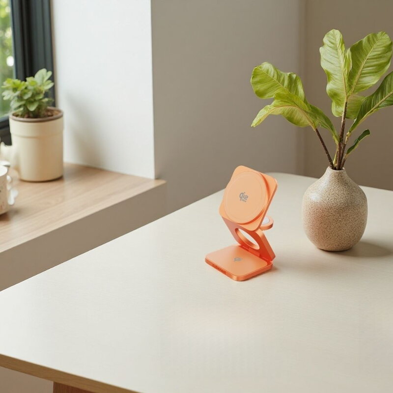 Cubenest Qi2.2 Încărcător magnetic wireless pliabil 3 în 1 SQ312 Ultra portocaliu