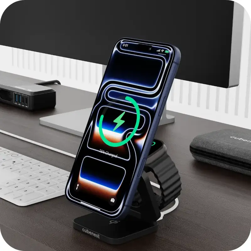 Qi2.2 Încărcător MagSafe pliabil 3 în 1