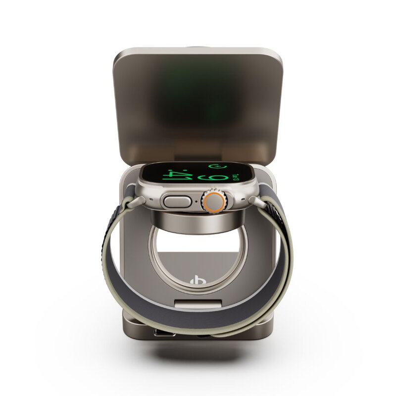 Cubenest Qi2.2 Încărcător pliabil magnetic wireless 3 în 1 SQ312 Pro titan