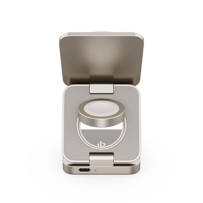 Cubenest Qi2.2 Încărcător pliabil magnetic wireless 3 în 1 SQ312 Pro titan