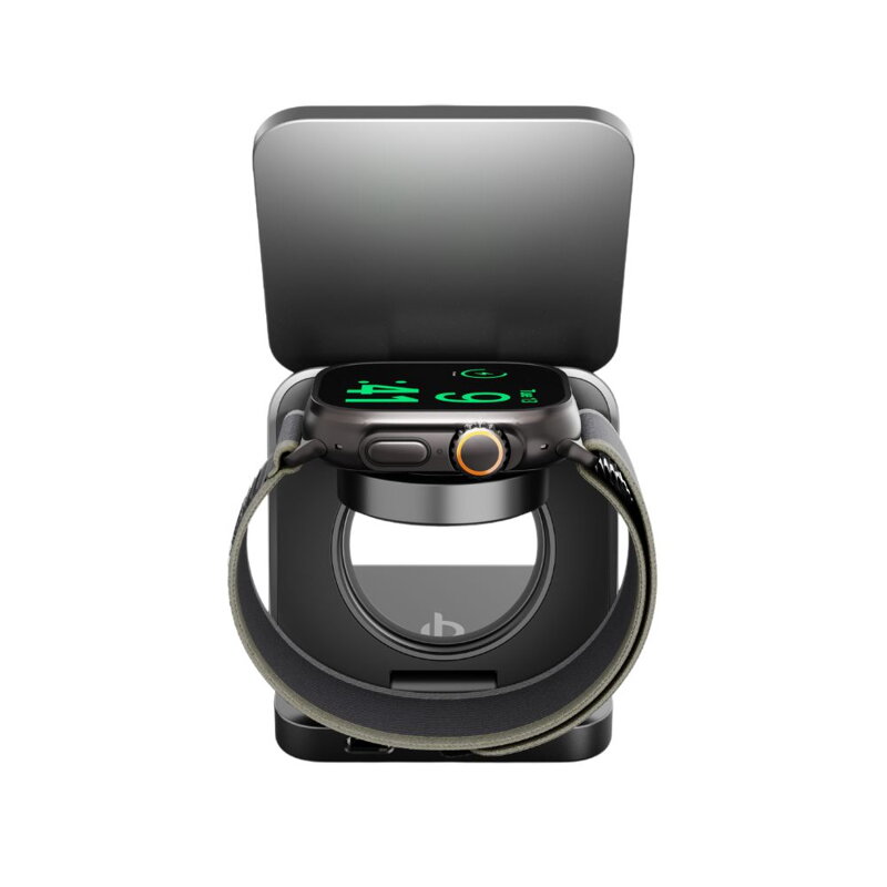 Cubenest Qi2.2 Încărcător pliabil magnetic wireless 3 în 1 SQ312 Pro negru