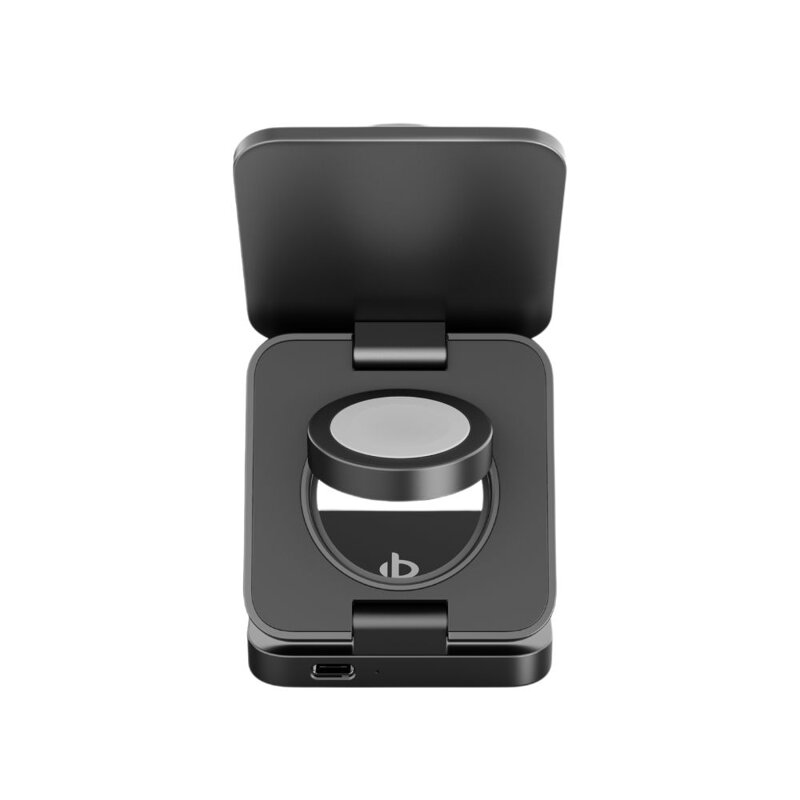Cubenest Qi2 Încărcător pliabil magnetic wireless 3 în 1 SQ312 Pro negru