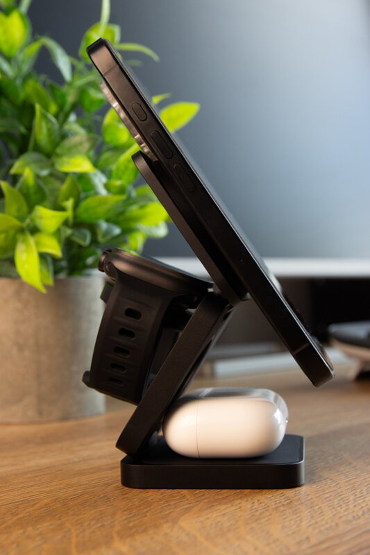 Cubenest Qi2.2 Încărcător pliabil magnetic wireless 3 în 1 SQ312 Pro negru