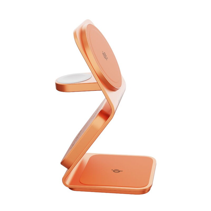 Cubenest Qi2.2 Încărcător magnetic wireless 3 în 1 SQ314 portocaliu