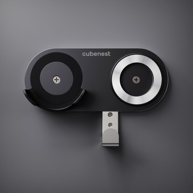 Cubenest Suport magnetic pentru uscător de păr SwiftDry SDHD01 gri