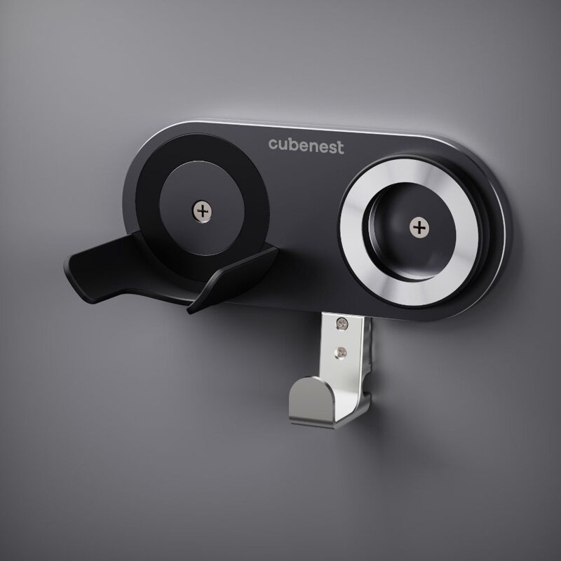 Cubenest Suport magnetic pentru uscător de păr SwiftDry SDHD01 gri