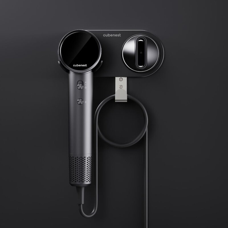 Cubenest Suport magnetic pentru uscător de păr SwiftDry SDHD01 gri
