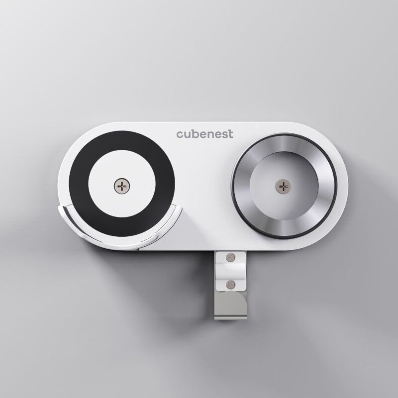 Cubenest Suport magnetic pentru uscător de păr SwiftDry SDHD01 alb